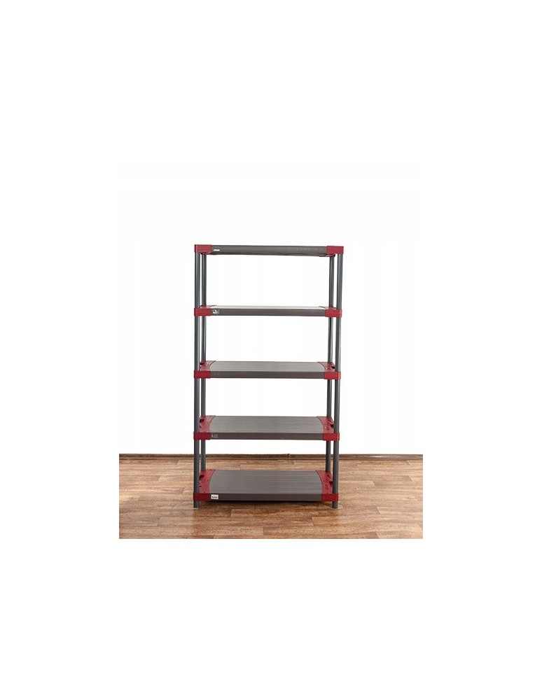 Regały z plastiku- tworzywa - Regał magazynowy plastikowy JUPITER-5_120_CZER - product b2b.wamar.biz 5