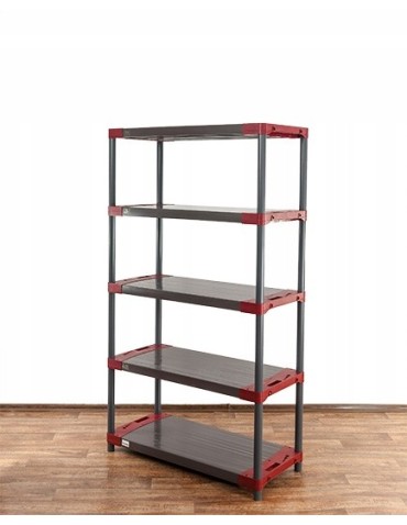Regały z plastiku- tworzywa - Regał magazynowy plastikowy JUPITER-5_100_CZER - product 4