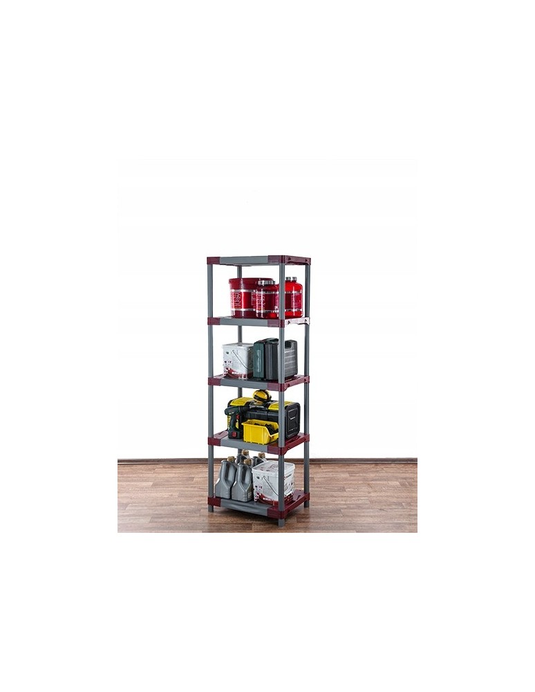 Regały z plastiku- tworzywa - Regał magazynowy plastikowy JUPITER-5_080_CZER - product b2b.wamar.biz 15
