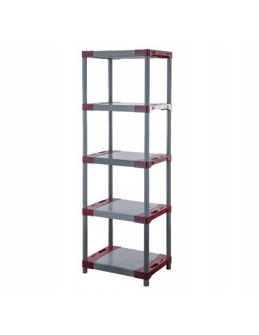 Regały z plastiku- tworzywa - Regał magazynowy plastikowy JUPITER-5_060_CZER - product 3