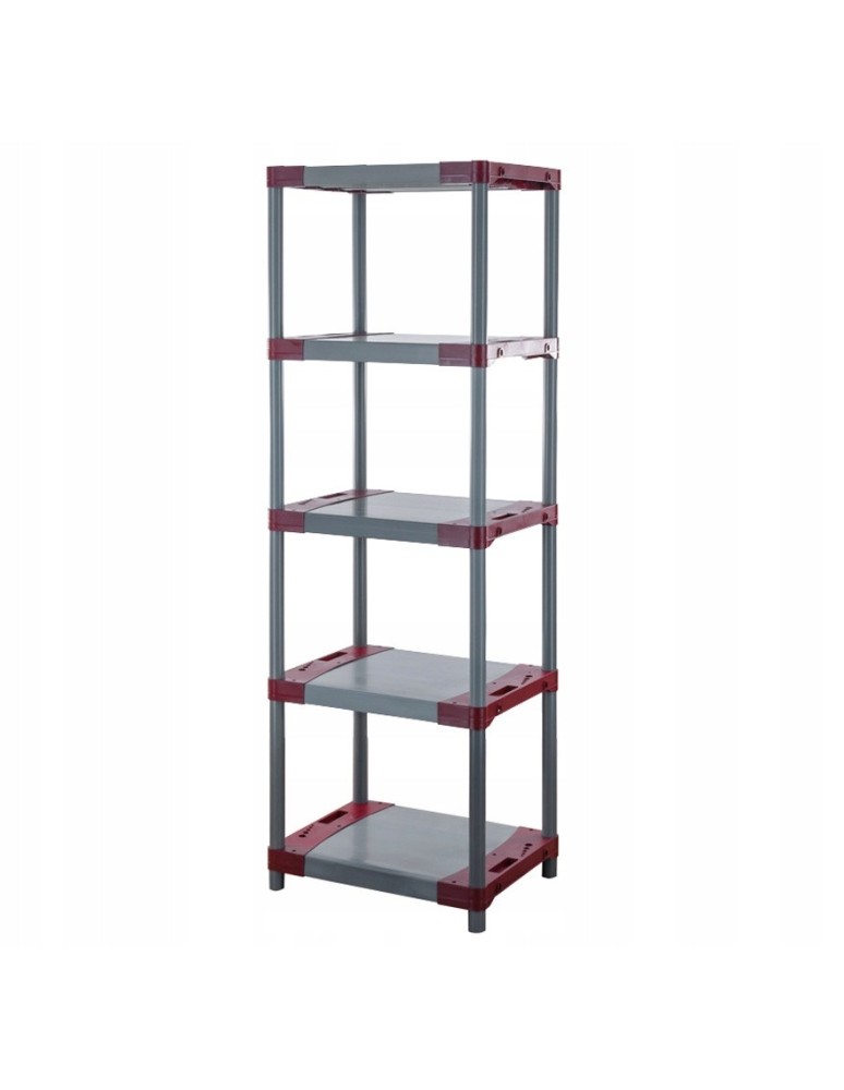 Regały z plastiku- tworzywa - Regał magazynowy plastikowy JUPITER-5_060_CZER - product b2b.wamar.biz 3