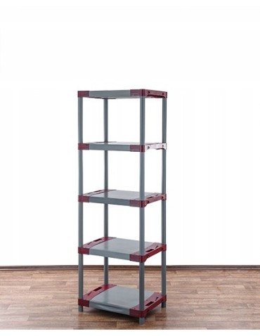 Regały z plastiku- tworzywa - Regał magazynowy plastikowy JUPITER-5_060_CZER - product 4