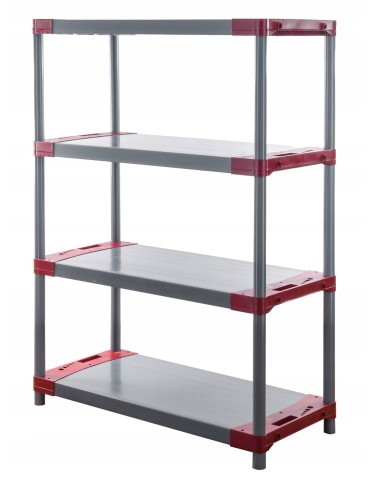 Regały z plastiku- tworzywa - Regał garażowy magazynowy JUPITER-4_130_CZER - product 3
