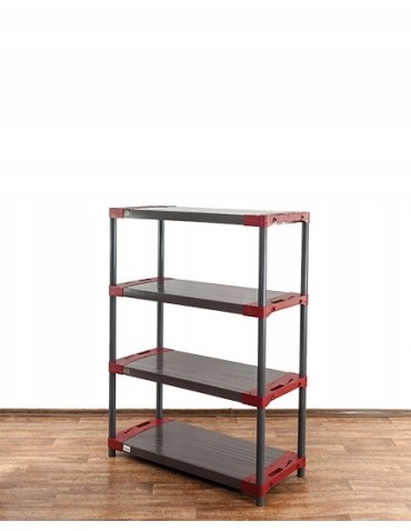 Regały z plastiku- tworzywa - Regał magazynowy garażowy JUPITER-4_150_CZER - product 4