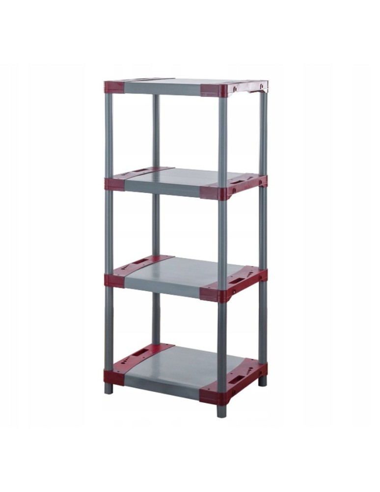 Regały z plastiku- tworzywa - Regał magazynowy garażowy JUPITER-4_090_CZER - product b2b.wamar.biz 3