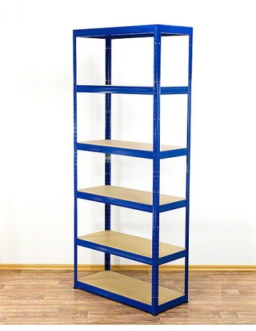 Regały Magazynowe - Regał Helios 196x75x30 cm 6 półek/350kg Biało-Pomarańczowy - produkt 4