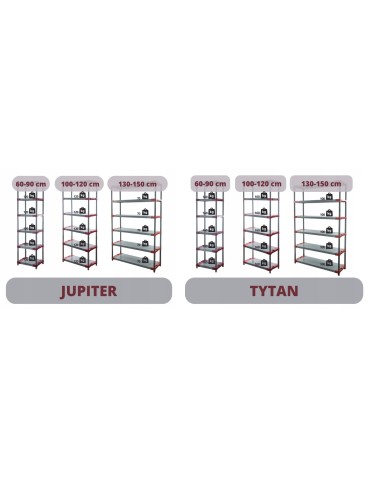 Pokrowce do regałów plastikowych Jupiter-Tytan - Pokrowiec na regał Jup/Tyt C_JUP_222X110X46_G - product 10