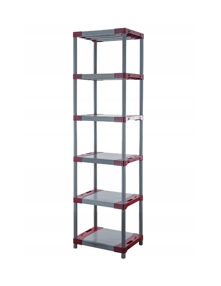 Regały z plastiku- tworzywa - Regał plastikowy do piwnicy TYTAN-6_090_CZER - product b2b.wamar.biz 3