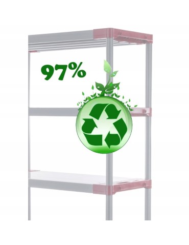 Regały z plastiku- tworzywa - Regał plastikowy garażowy TYTAN-3_150_SZAR - product 8