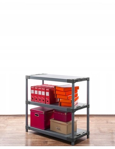 Regały z plastiku- tworzywa - Regał plastikowy garażowy TYTAN-3_140_SZAR - product 14