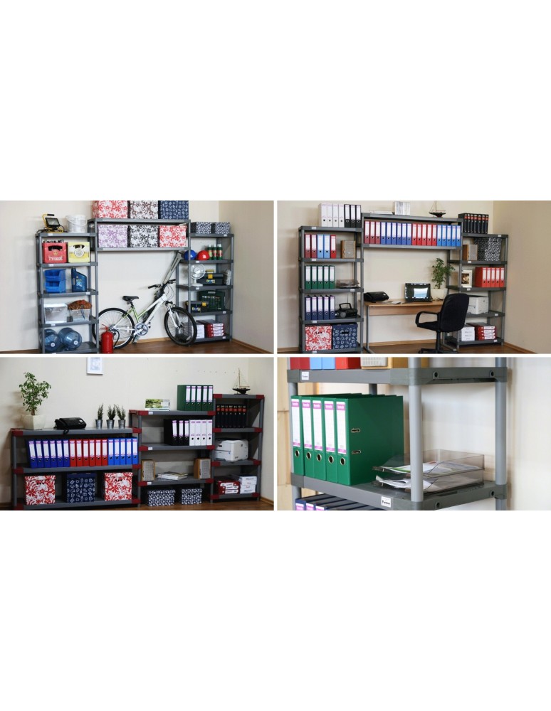 Regały z plastiku- tworzywa - Regał plastikowy do piwnicy TYTAN-6_070_ZIEL - product b2b.wamar.biz 6