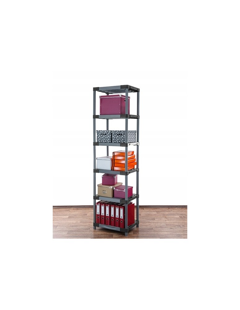 Regały z plastiku- tworzywa - Regał plastikowy do piwnicy TYTAN-6_070_SZAR - product b2b.wamar.biz 14