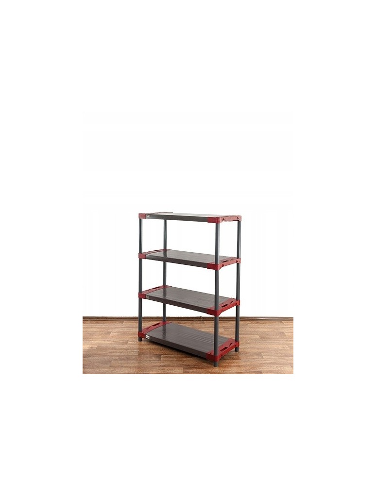 Regały z plastiku- tworzywa - Regał plastikowy garażowy TYTAN-4_110_CZER - product b2b.wamar.biz 4