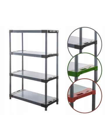 Regał plastikowy garażowy TYTAN-4_100_SZAR