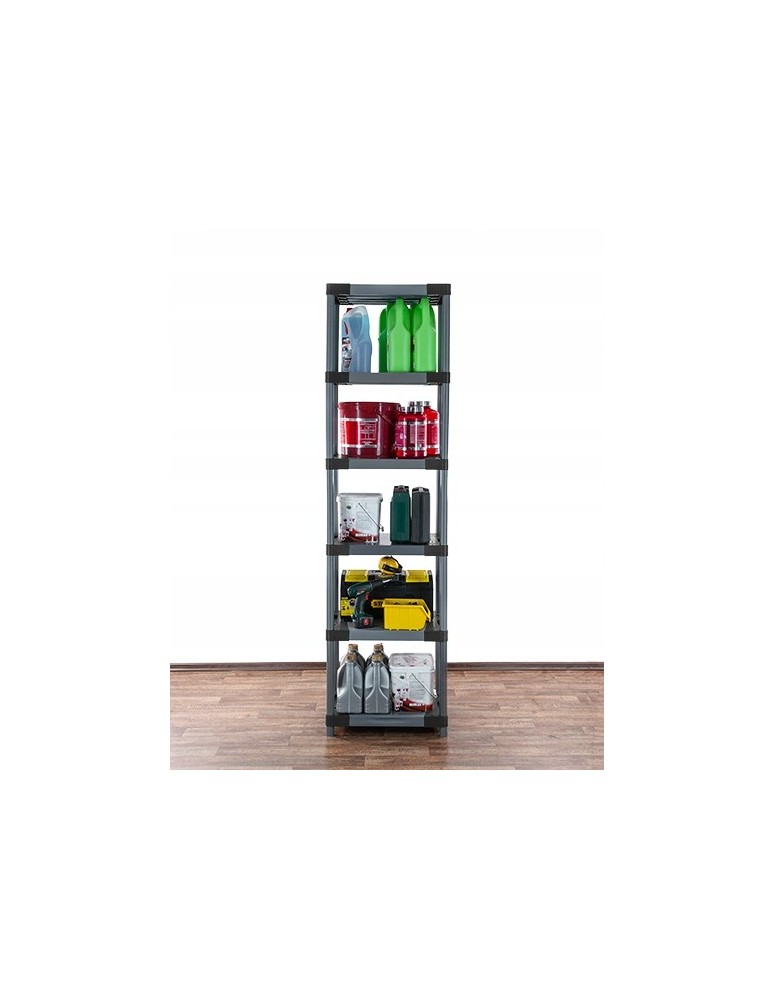 Regały z plastiku- tworzywa - Regał plastikowy do piwnicy TYTAN-6_060_SZAR - product b2b.wamar.biz 15
