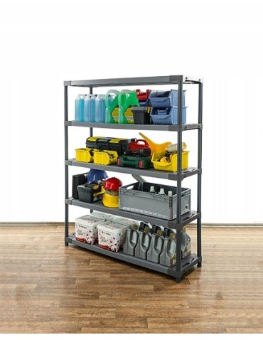 Regały z plastiku- tworzywa - Regał plastikowy do piwnicy TYTAN-5_150_SZAR - product 15