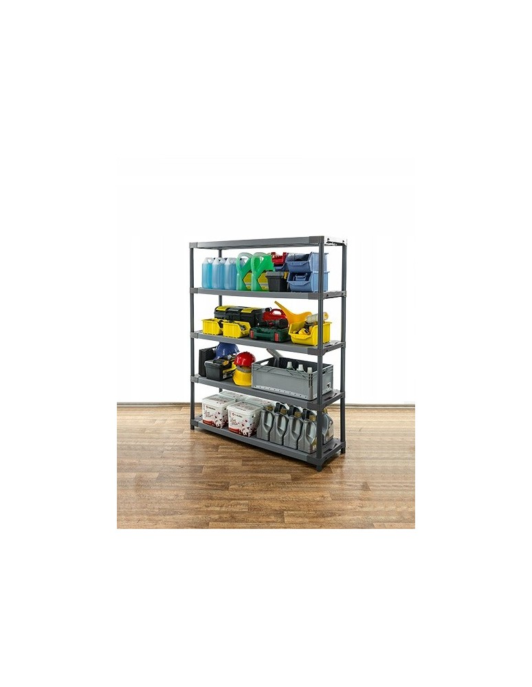 Regały z plastiku- tworzywa - Regał plastikowy do piwnicy TYTAN-5_150_SZAR - product b2b.wamar.biz 15