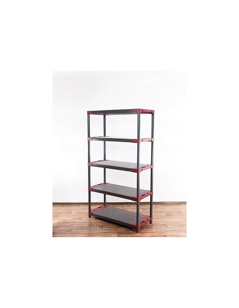 Regały z plastiku- tworzywa - Regał plastikowy do piwnicy TYTAN-5_150_CZER - product b2b.wamar.biz 4