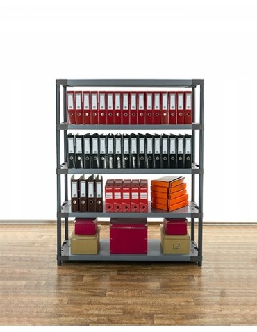 Regały z plastiku- tworzywa - Regał plastikowy do piwnicy TYTAN-5_140_SZAR - product 14