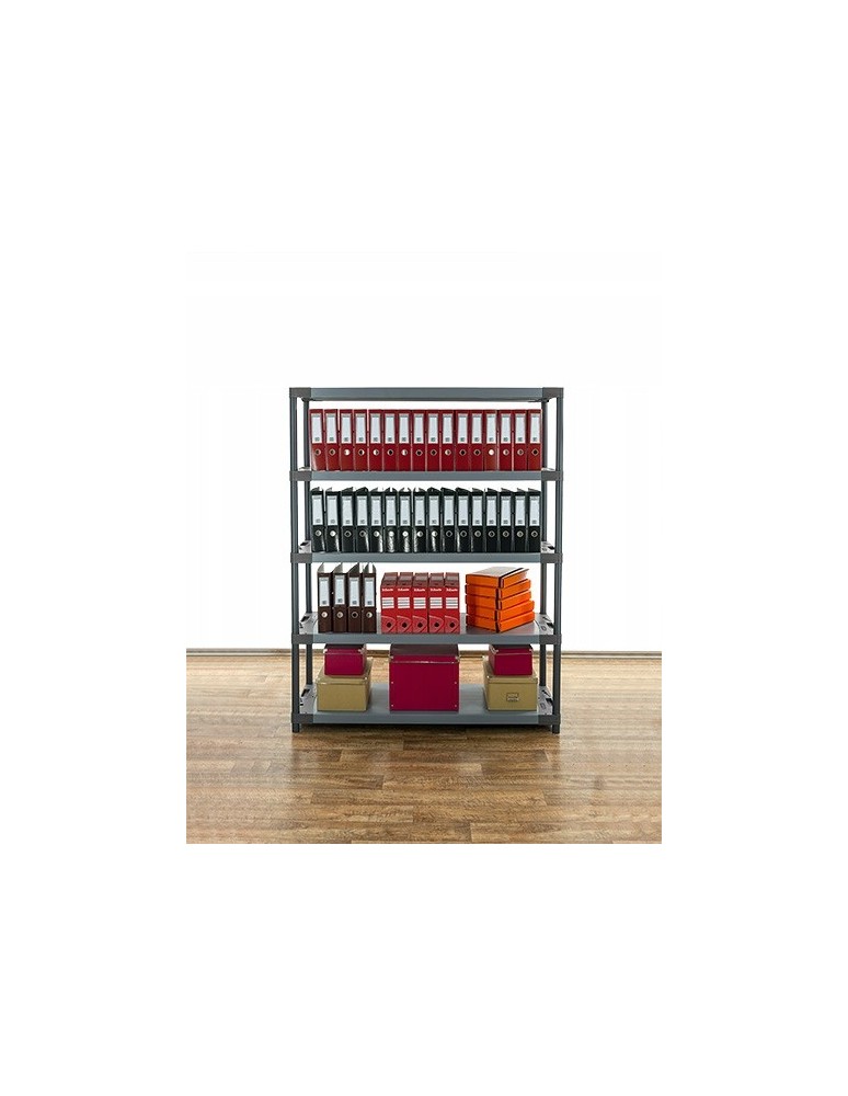 Regały z plastiku- tworzywa - Regał plastikowy do piwnicy TYTAN-5_140_SZAR - product b2b.wamar.biz 14