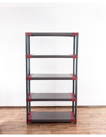 Regały z plastiku- tworzywa - Regał plastikowy do piwnicy TYTAN-5_140_CZER - product 5