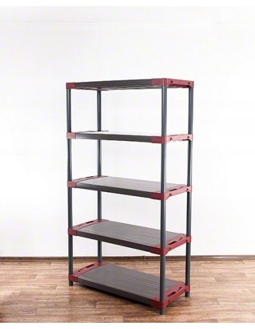 Regały z plastiku- tworzywa - Regał plastikowy do piwnicy TYTAN-5_130_CZER - product 4