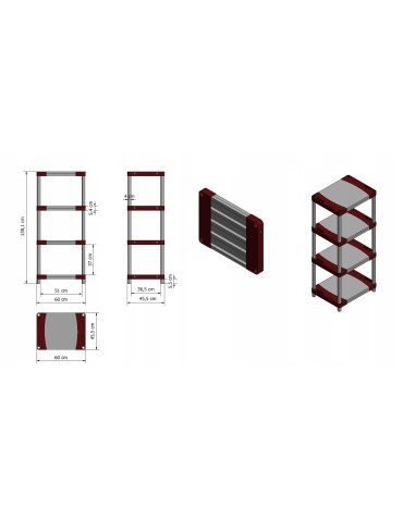 Regały z plastiku- tworzywa - Regał plastikowy garażowy TYTAN-4_060_ZIEL - product 13