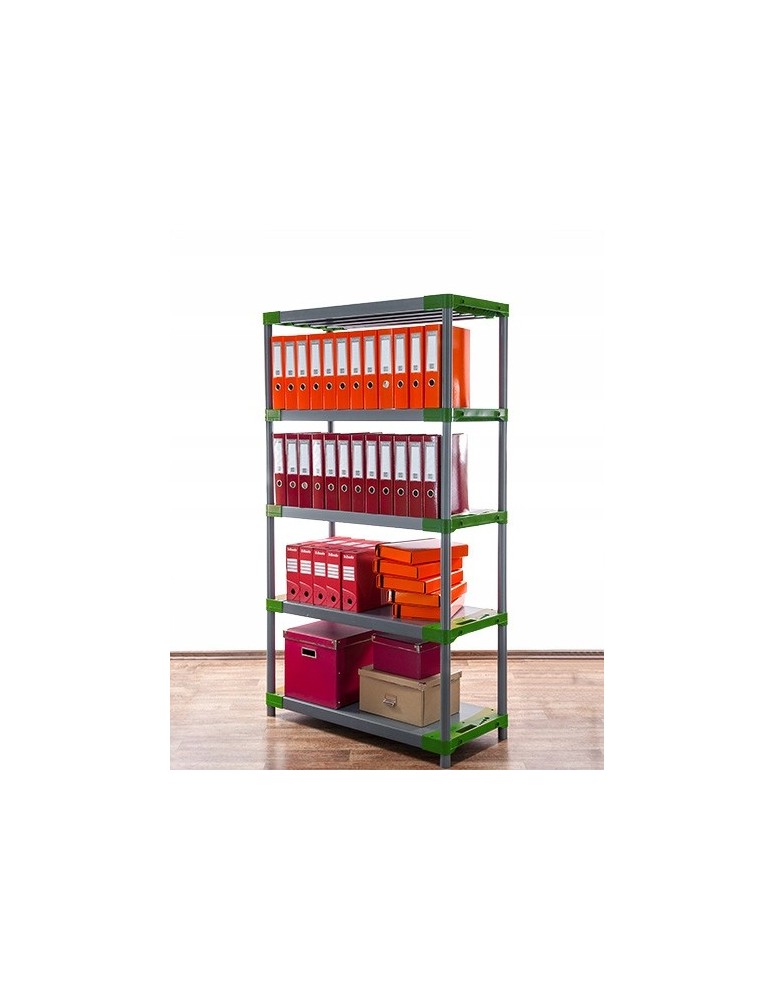 Regały z plastiku- tworzywa - Regał plastikowy do piwnicy TYTAN-5_120_ZIEL - product b2b.wamar.biz 14