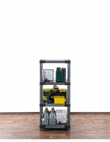 Regały z plastiku- tworzywa - Regał plastikowy garażowy TYTAN-4_060_SZAR - product 14