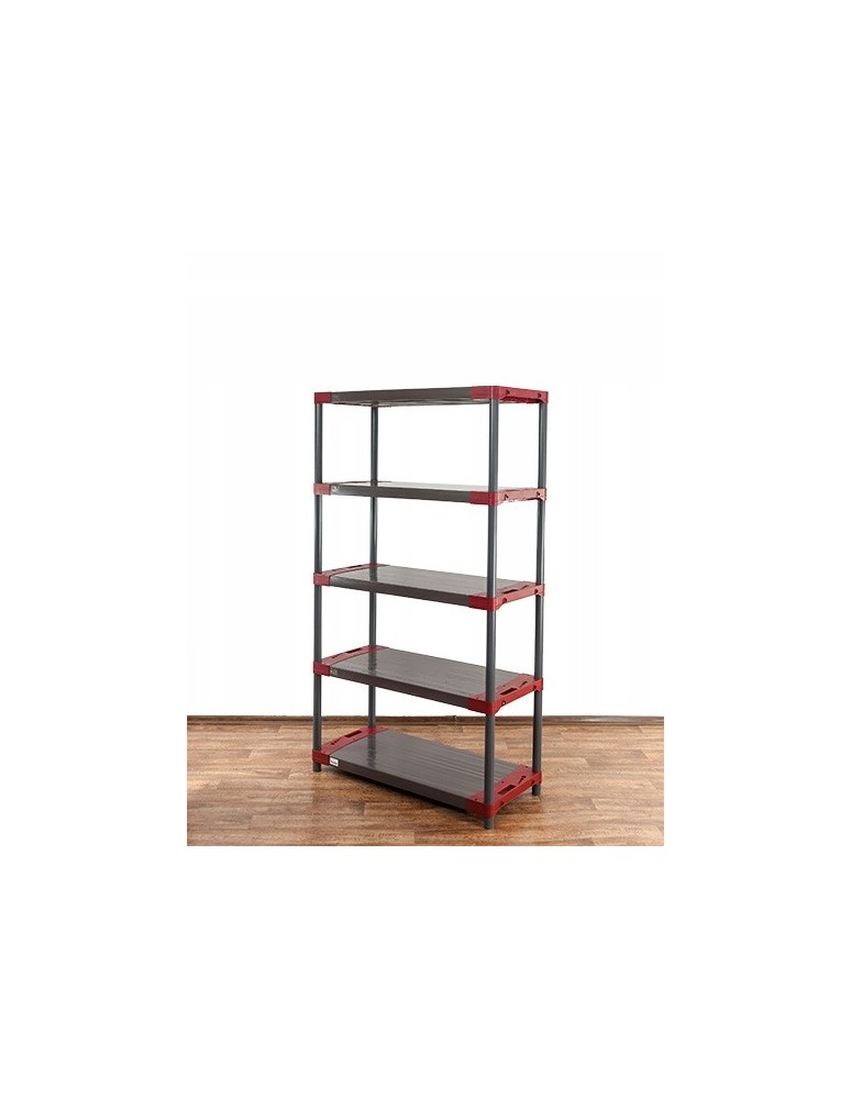 Regały z plastiku- tworzywa - Regał plastikowy do piwnicy TYTAN-5_120_CZER - product b2b.wamar.biz 4