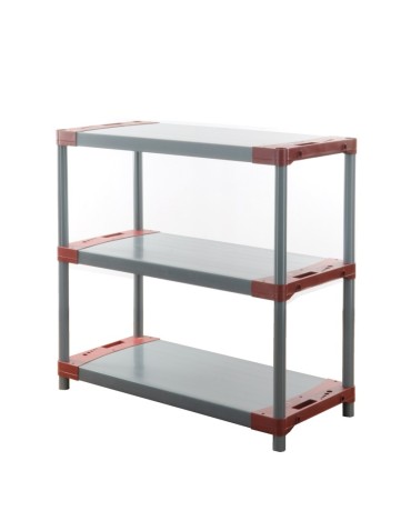 Regały z plastiku- tworzywa - Regał plastikowy garażowy TYTAN-3_150_CZER - product 3