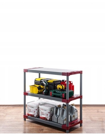 Regały z plastiku- tworzywa - Regał plastikowy garażowy TYTAN-3_110_CZER - product 15