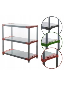 Regał plastikowy garażowy TYTAN-3_100_CZER