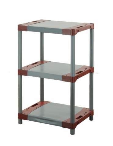 Regały z plastiku- tworzywa - Regał plastikowy garażowy TYTAN-3_060_CZER - product 3