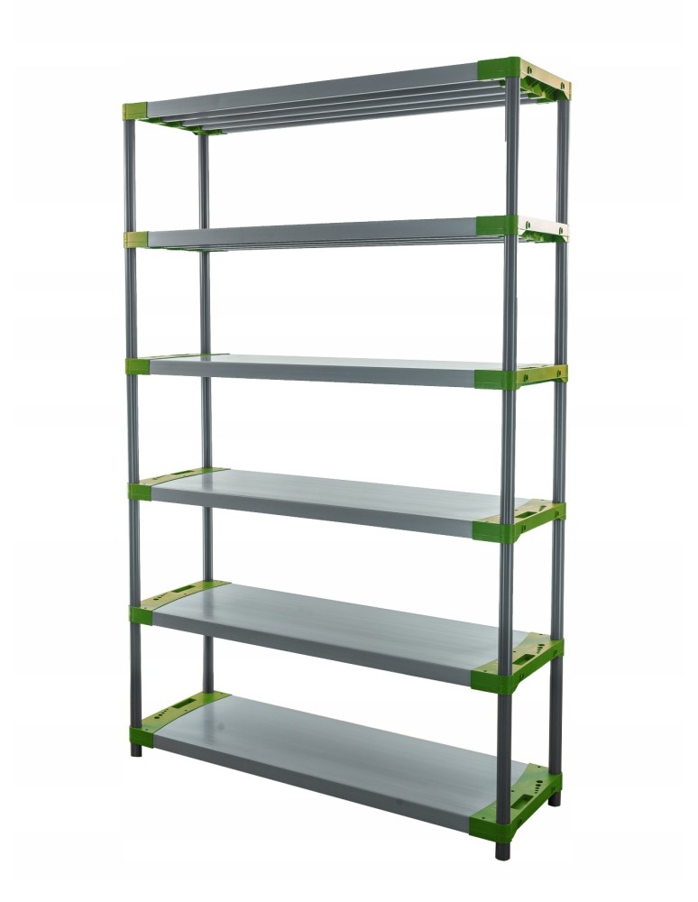 Regały z plastiku- tworzywa - Regał plastikowy do piwnicy TYTAN-6_150_ZIEL - product b2b.wamar.biz 3