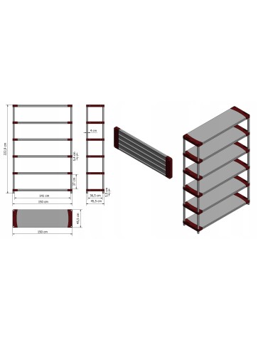 Regały z plastiku- tworzywa - Regał plastikowy do piwnicy TYTAN-6_150_ZIEL - product 13