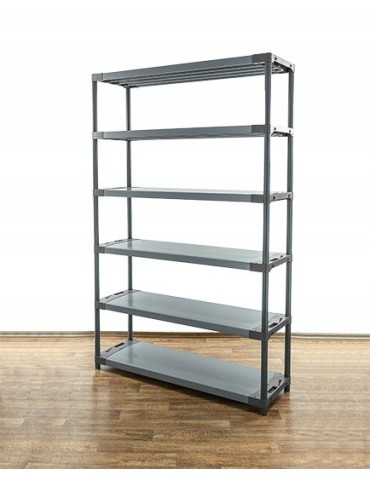 Regały z plastiku- tworzywa - Regał plastikowy do piwnicy TYTAN-6_150_SZAR - product 4