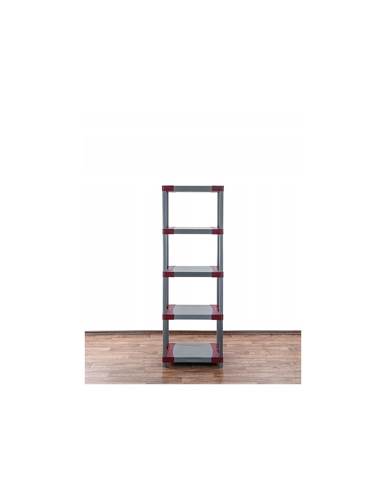 Regały z plastiku- tworzywa - Regał plastikowy do piwnicy TYTAN-5_090_CZER - product b2b.wamar.biz 5