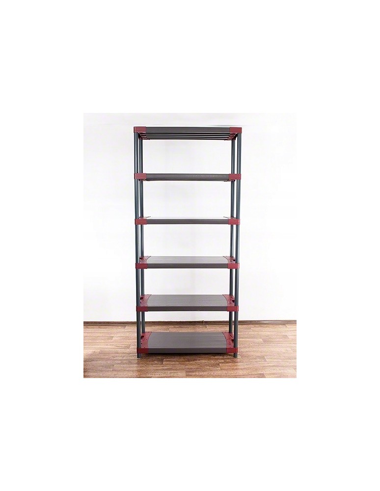 Regały z plastiku- tworzywa - Regał plastikowy do piwnicy TYTAN-6_150_CZER - product b2b.wamar.biz 5