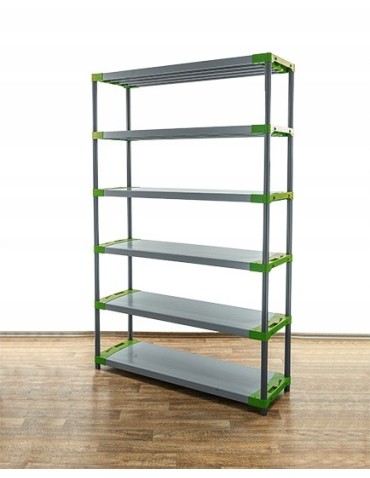 Regały z plastiku- tworzywa - Regał plastikowy do piwnicy TYTAN-6_140_ZIEL - product 4