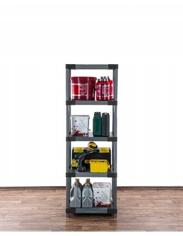 Regały z plastiku- tworzywa - Regał plastikowy do piwnicy TYTAN-5_080_SZAR - product 14