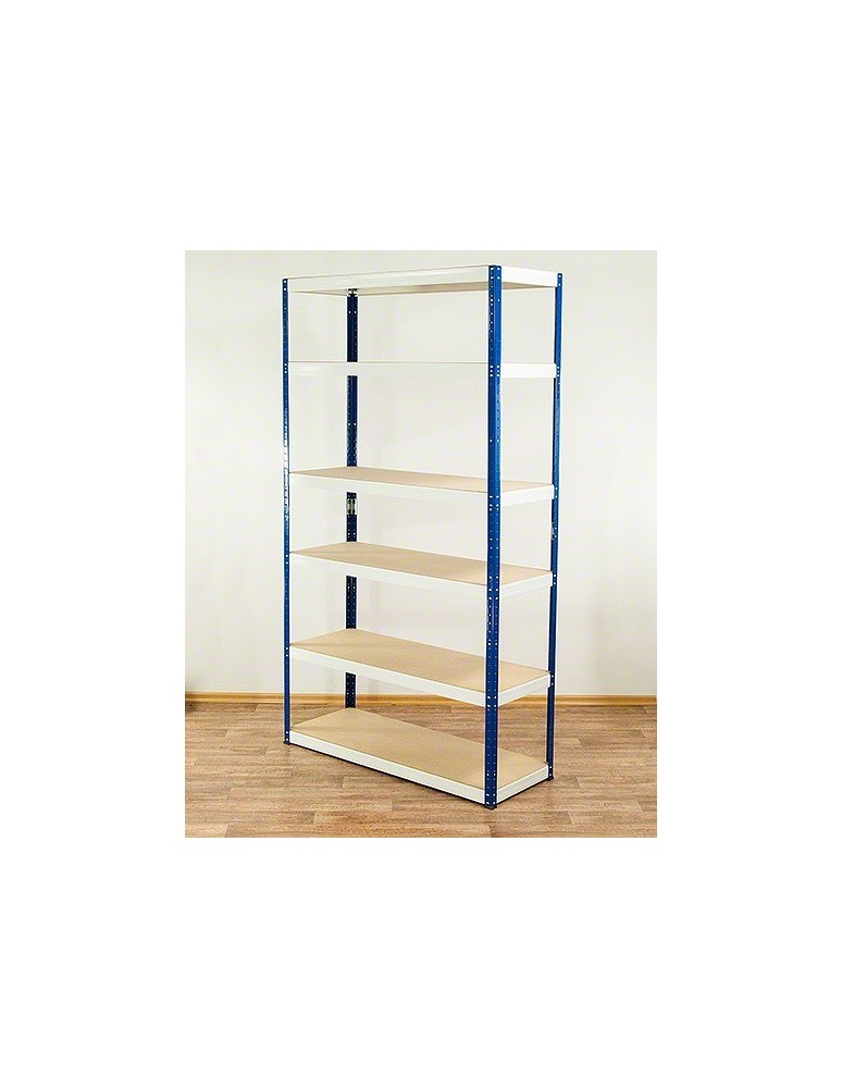 Regały - Regał Helios 196x120x50 cm 6 półek/275kg Biało-Niebieski - product b2b.wamar.biz 5