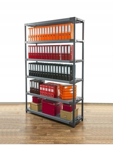 Regały z plastiku- tworzywa - Regał plastikowy do piwnicy TYTAN-6_140_SZAR - product 14