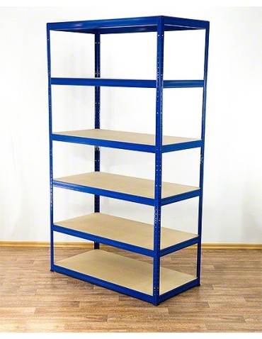 Regały - Regał Helios 196x120x50 cm 6 półek/275kg Biało-Niebieski - product 8