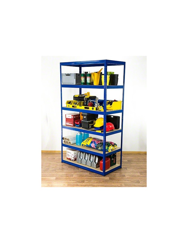 Regały - Regał Helios 196x120x50 cm 6 półek/275kg Biało-Niebieski - product b2b.wamar.biz 9