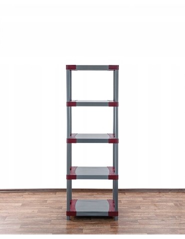 Regały z plastiku- tworzywa - Regał plastikowy do piwnicy TYTAN-5_080_CZER - produkt 5