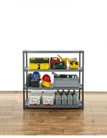 Regały z plastiku- tworzywa - Regał plastikowy garażowy TYTAN-4_150_SZAR - product 15