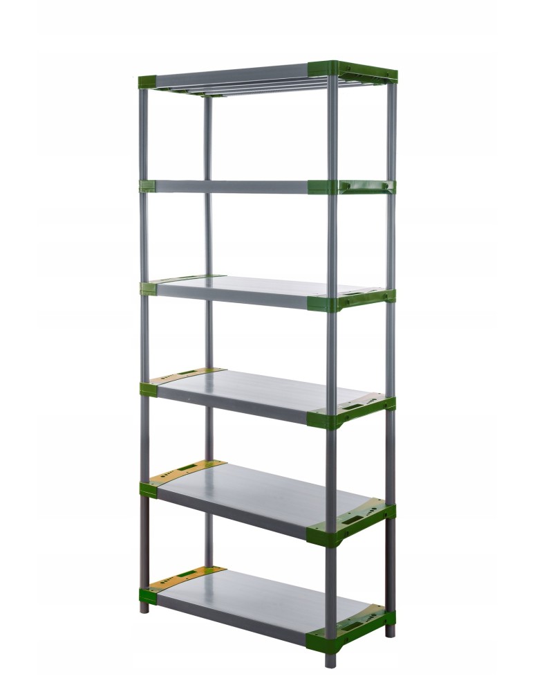 Regały z plastiku- tworzywa - Regał plastikowy do piwnicy TYTAN-6_110_ZIEL - product b2b.wamar.biz 3