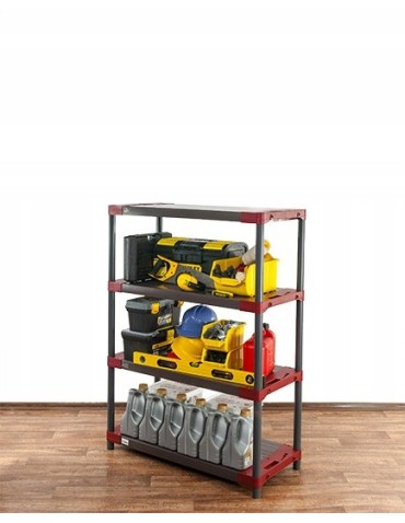 Regały z plastiku- tworzywa - Regał plastikowy garażowy TYTAN-4_150_CZER - product 15