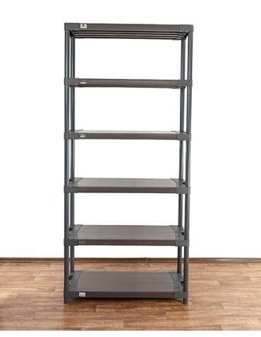 Regały z plastiku- tworzywa - Regał plastikowy do piwnicy TYTAN-6_110_SZAR - product 5
